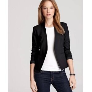 Theory‎ Lanao Ferrano Black Shawl Collar Blazer Jacket Women Size 0